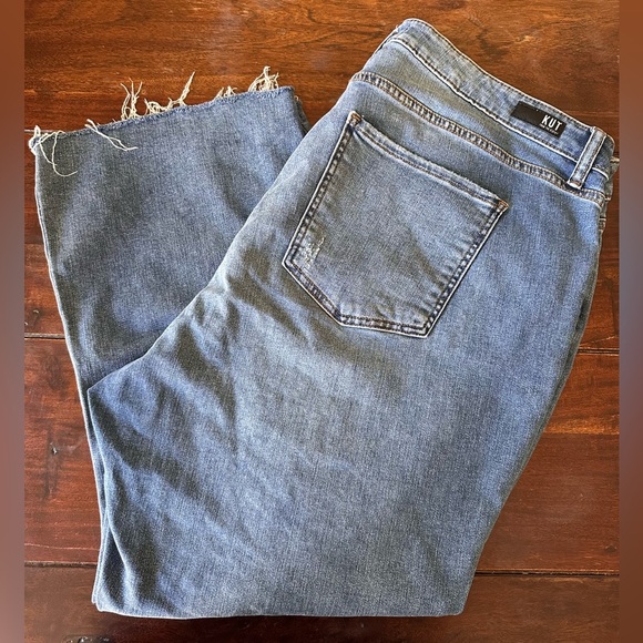 Kut from the Kloth Kelsey Fab Ab High Rise Ankle Flare Jeans 20W Distressed - Picture 3 of 8